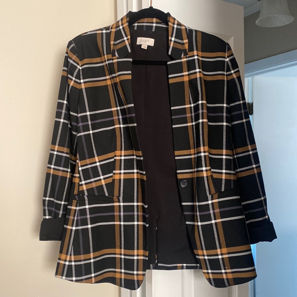 Loft Plaid Blazer